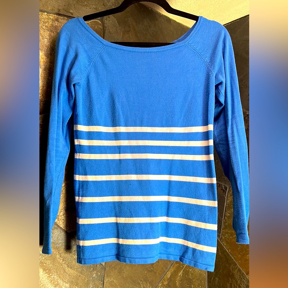 Blue striped sweater from Smart Set